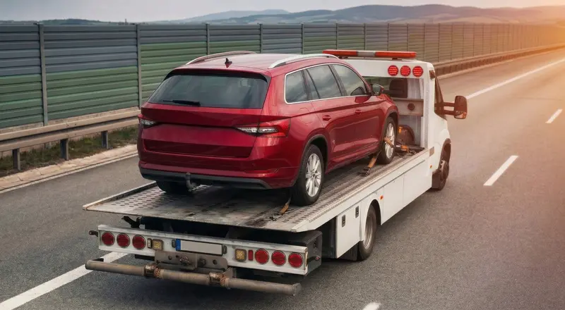 Guincho para carros em Vitória – carro sendo carregado em plataforma